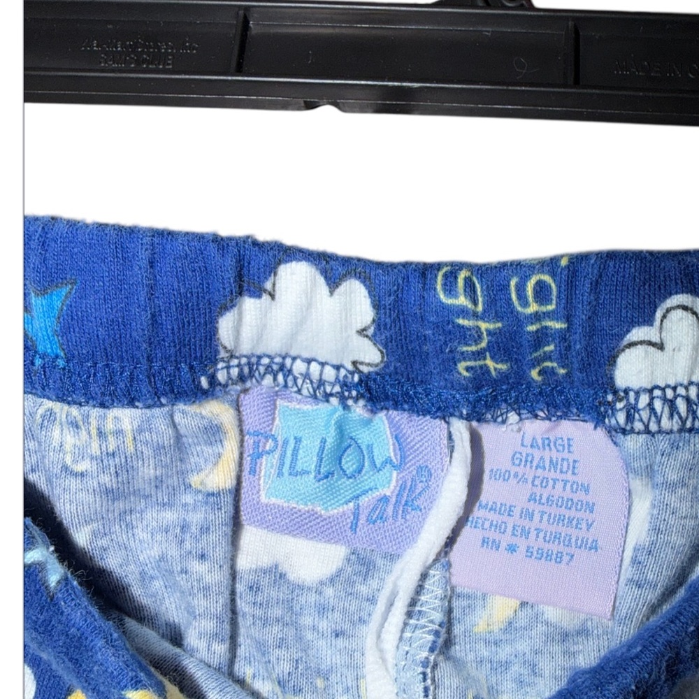 Women’s vintage Pajama Bottoms with Sheep Print in Blue Junior’s size large - Picture 3 of 3